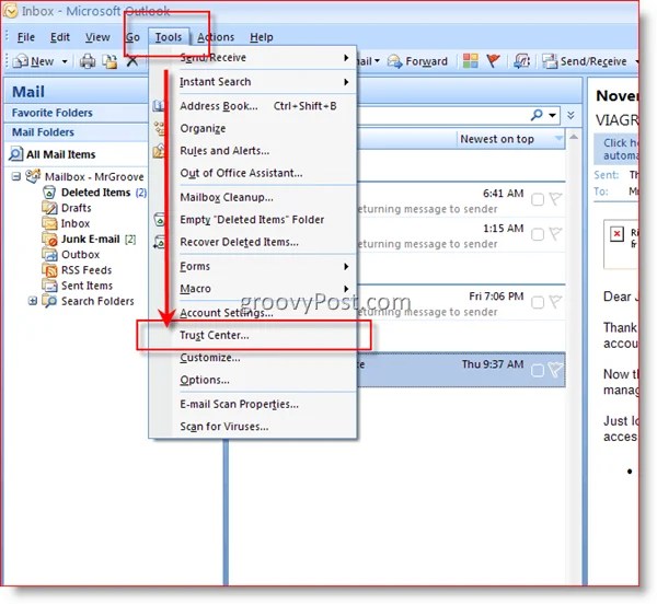 HowTo Convert Email to Plain Text in Outlook 2007