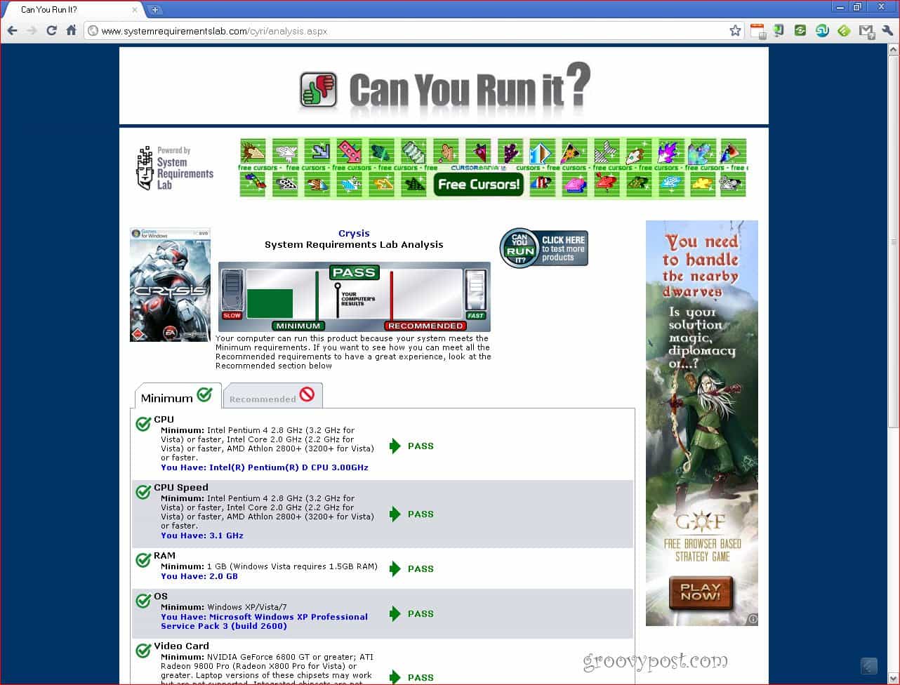 How to know if you can run a game without actually running it