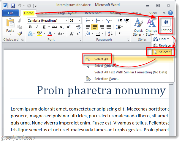How to Change the Font of An Entire Document in Microsoft Word