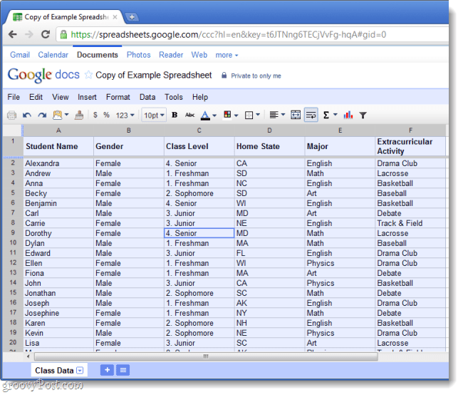 How to Make a Pivot Table in a Google Docs Speadsheet