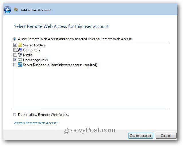 Add or Remove User Account to Windows Home Server 2011