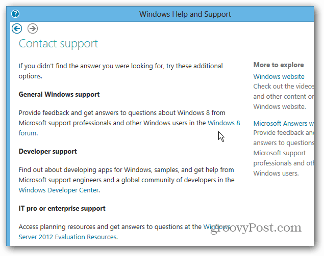 How To Access Windows 8 Help and Support groovyPost