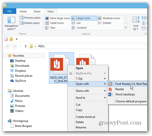 Make PDFs and Photos Open in Windows 8 Desktop Programs