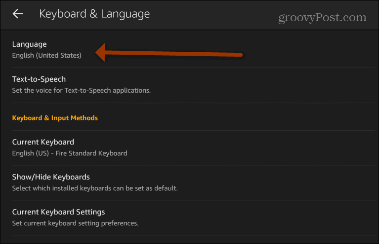 How to Change the Kindle Fire Default Language