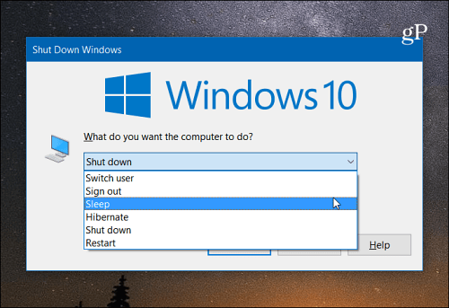 Windows 10 Shutdown, Restart, Hibernate and Sleep Roundup