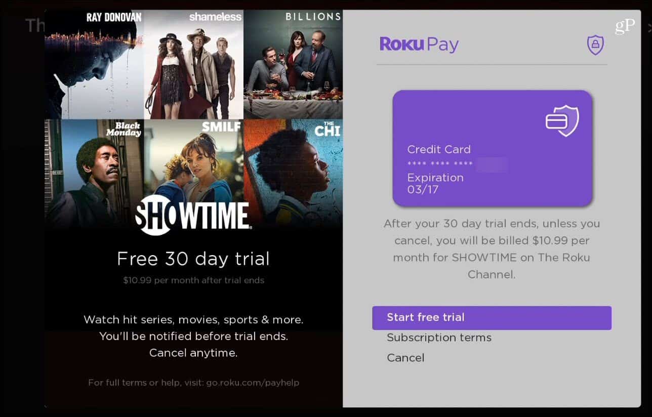 How to Subscribe to à la carte Premium Channels on Roku