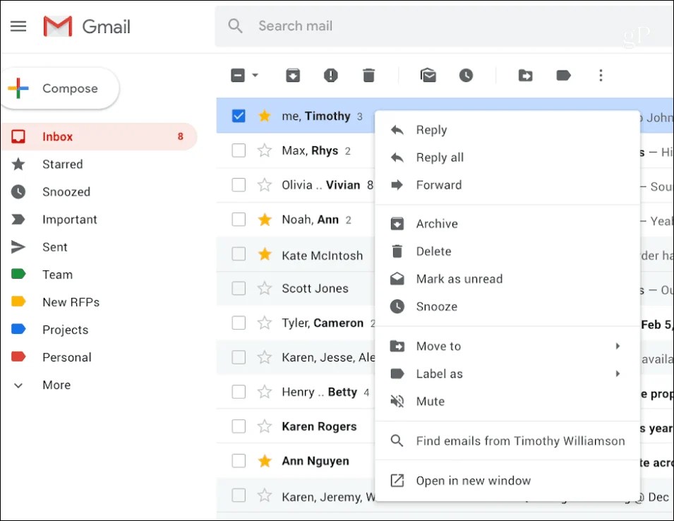 The New Right Click Context Menu For Gmail Introduces Useful Options