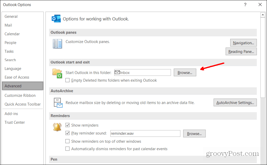 How to Make Outlook Open to a Specific Default Account