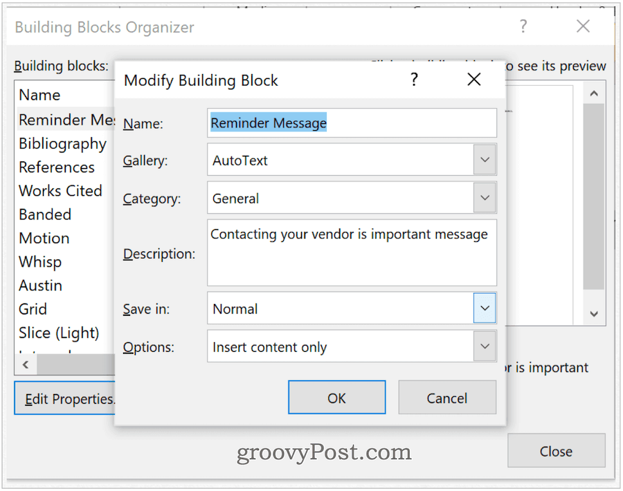 How to Use Building Blocks in Microsoft Word