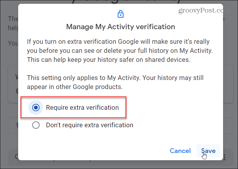 How to Password Protect Your Google Activity History