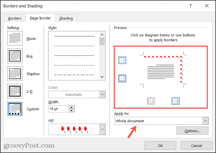 Adding a Border to a Page in Microsoft Word