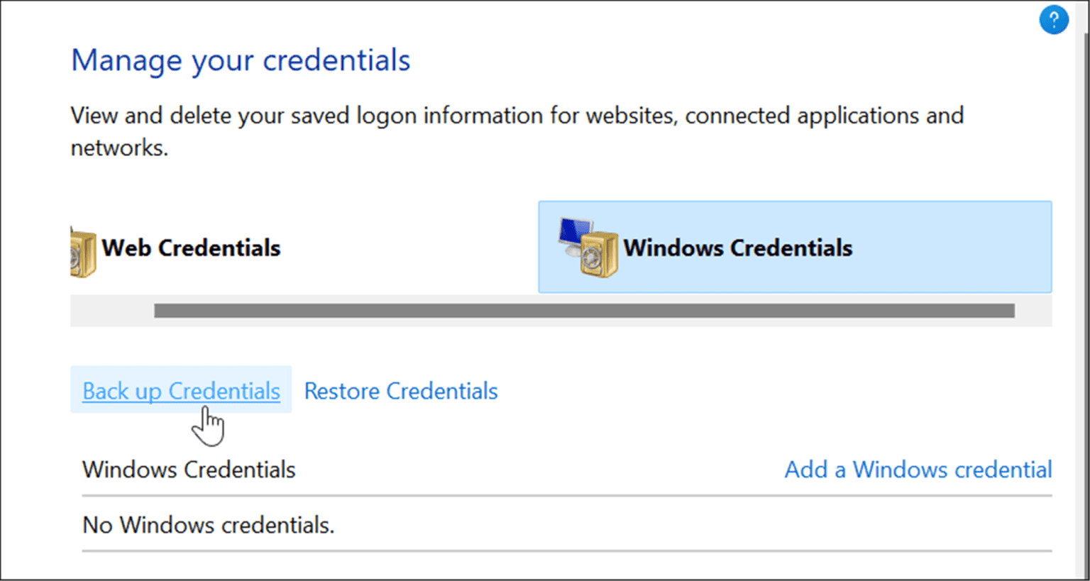 How to Use Credential Manager on Windows 11