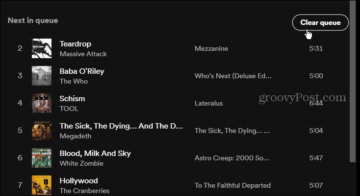 How to Clear Your Spotify Queue