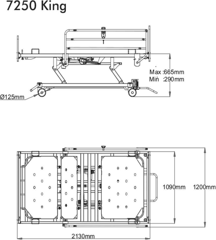 King size Bariatric home care bed Group BM Solutions