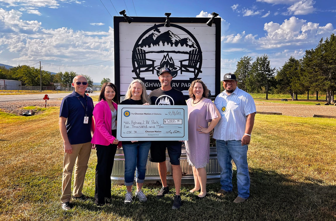 Choctaw Nation Development Fund awards Highway 2 RV Park with 5,000