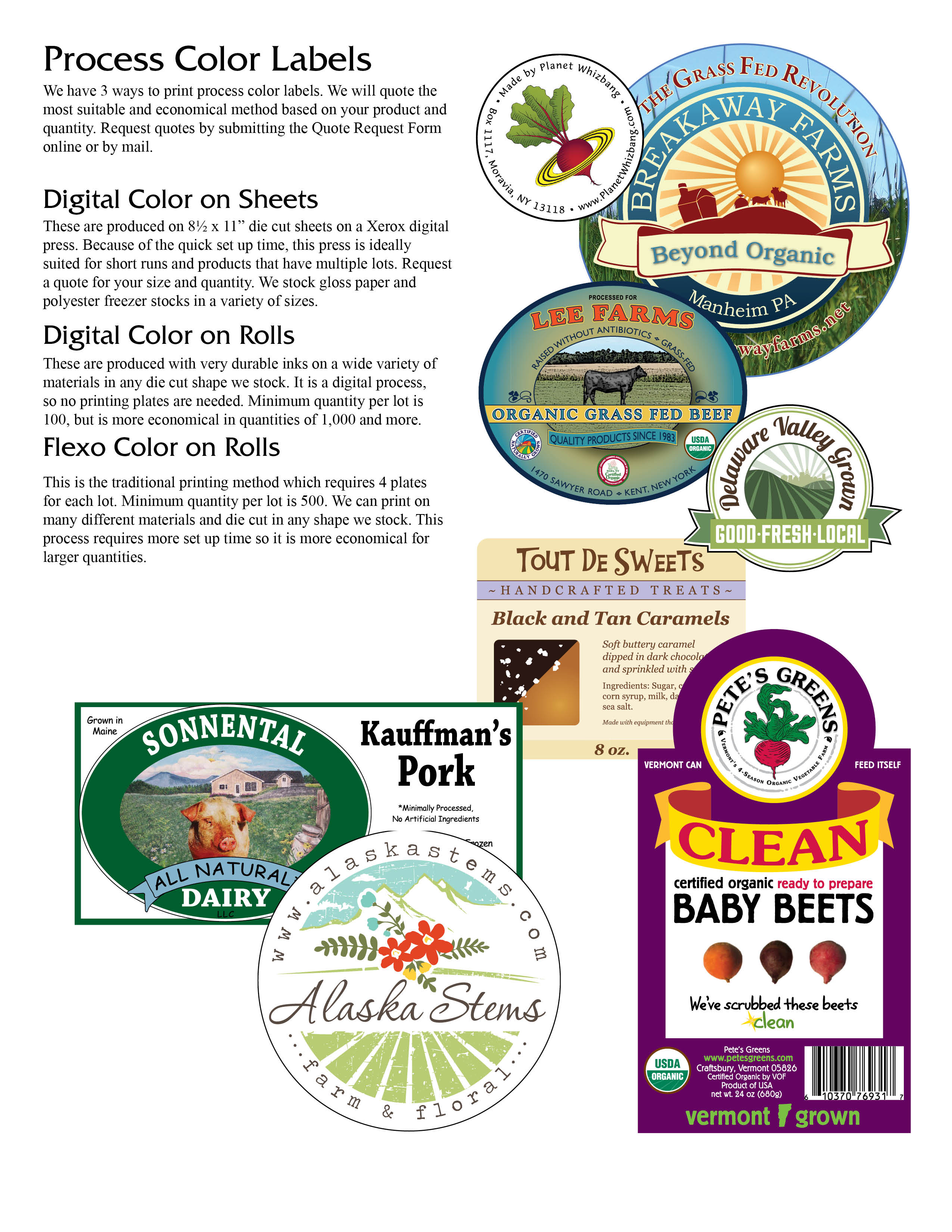 Grower's Discount Labels 4 Color Process Labels