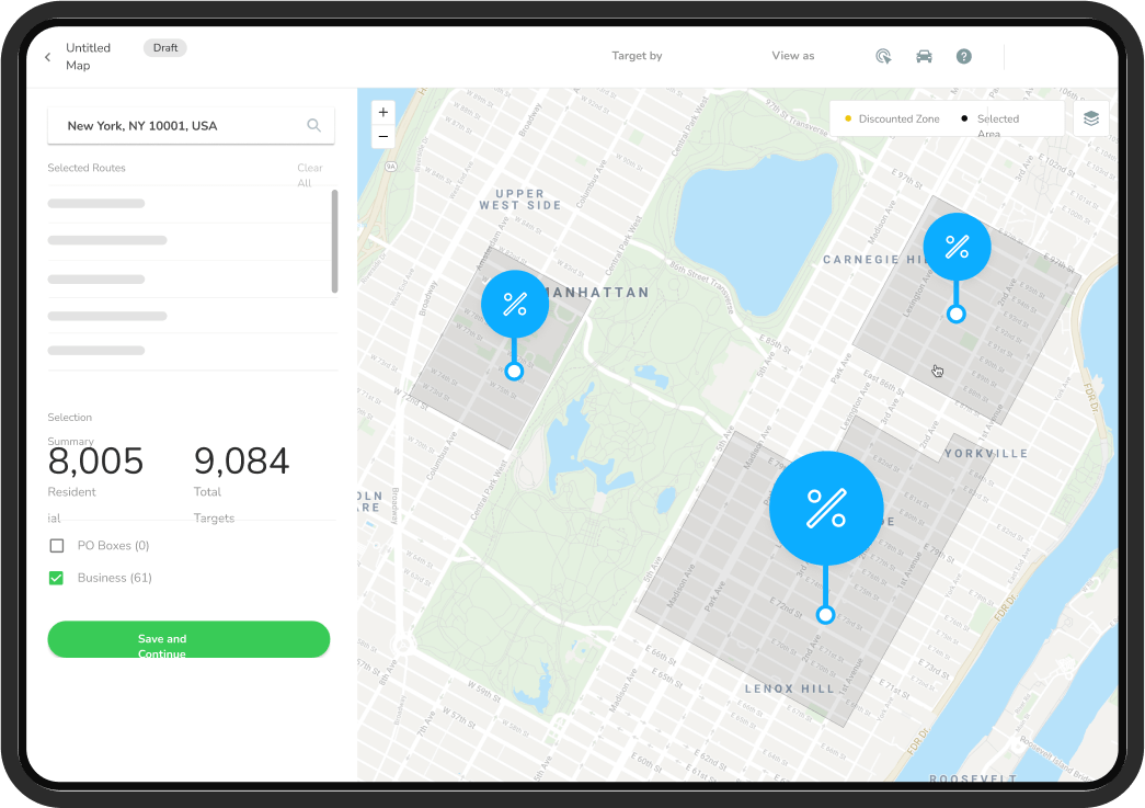 USPS Mail Discount Zones
