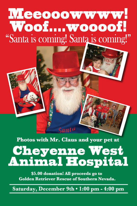 Santa comes to Cheyenne West Animal Hospital GRRSN