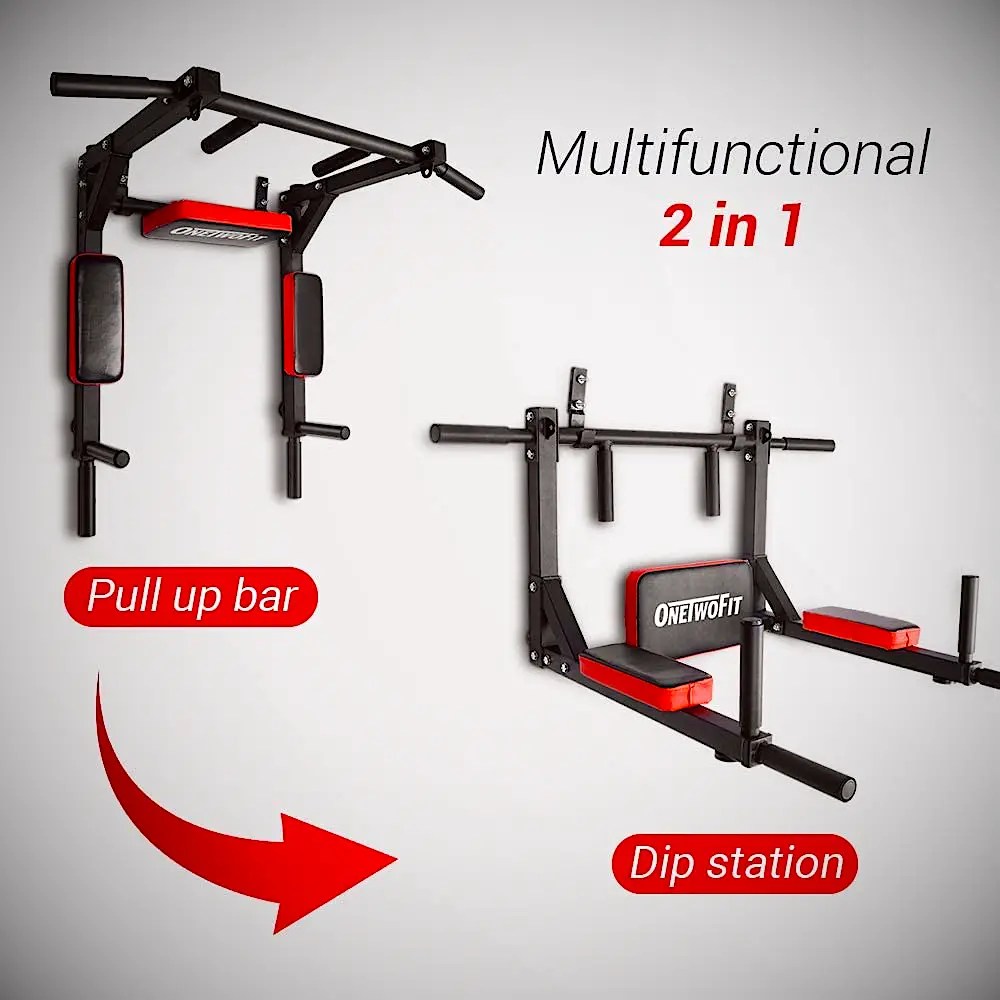 detachable wall mounted pullup bar with dip station GrumpyFoot