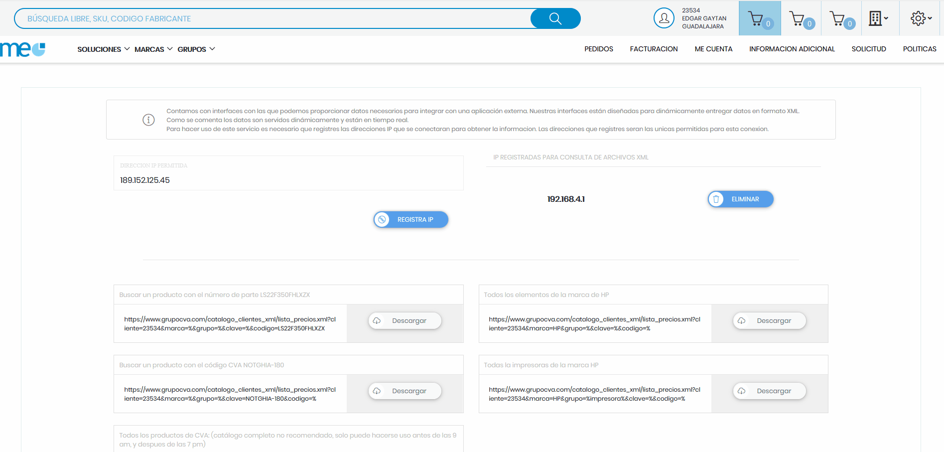 CVA WEB SERVICE DOCUMENTACION