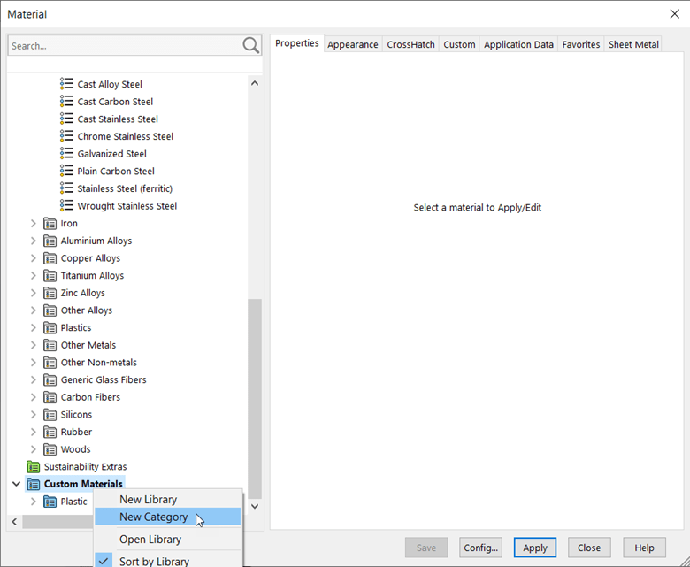 How to Use a Shared SOLIDWORKS Material Library GSC