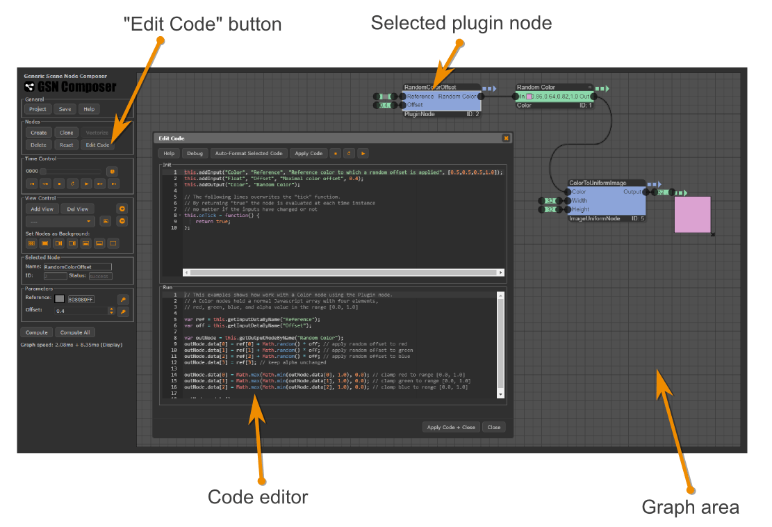 PluginNode Create own JavaScript Nodes for Online Visual Programming