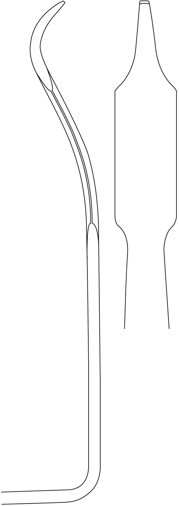 Ranawat Knee Retractor 9 1/2",17x34mm, 90 degree, blunt, 2 holes, 35