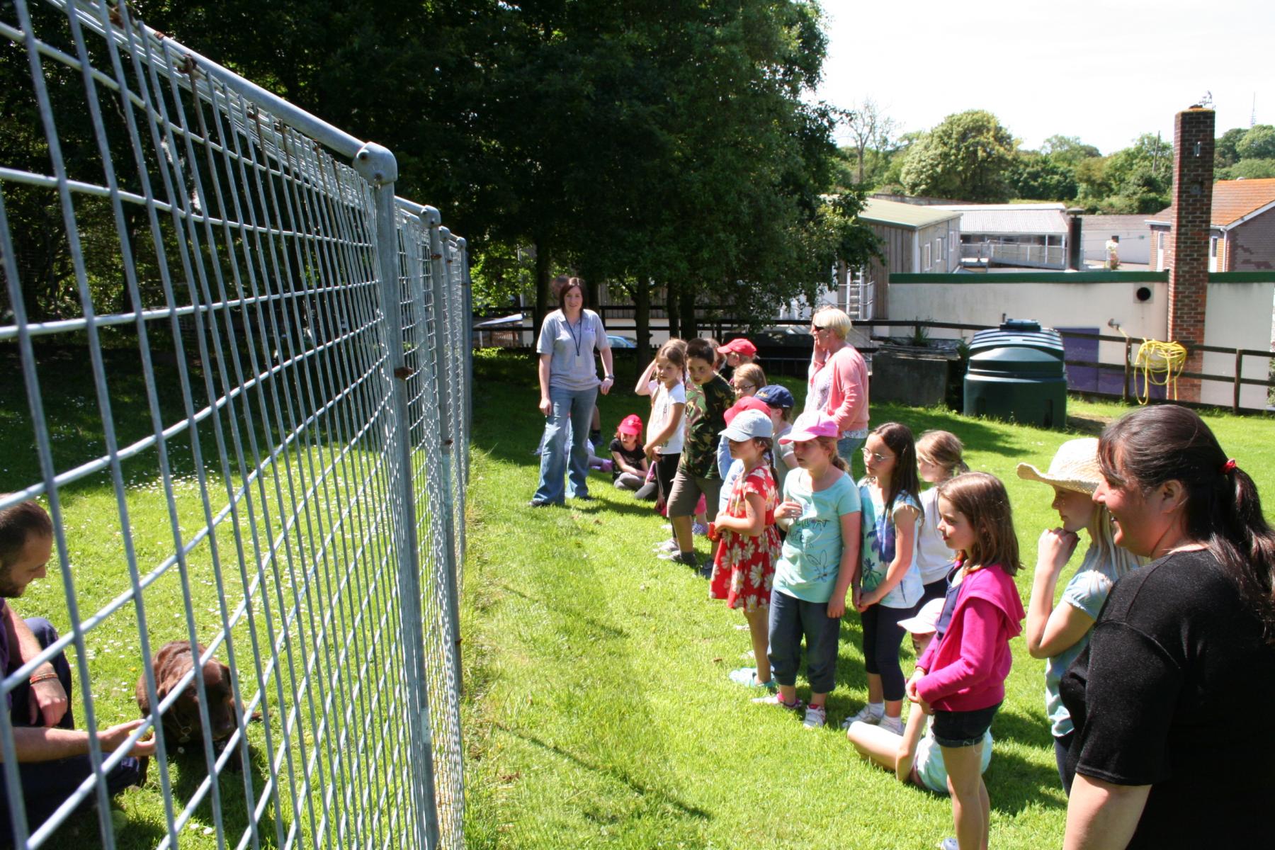 Blanchelande College Children get to meet Bernard and a tour of the