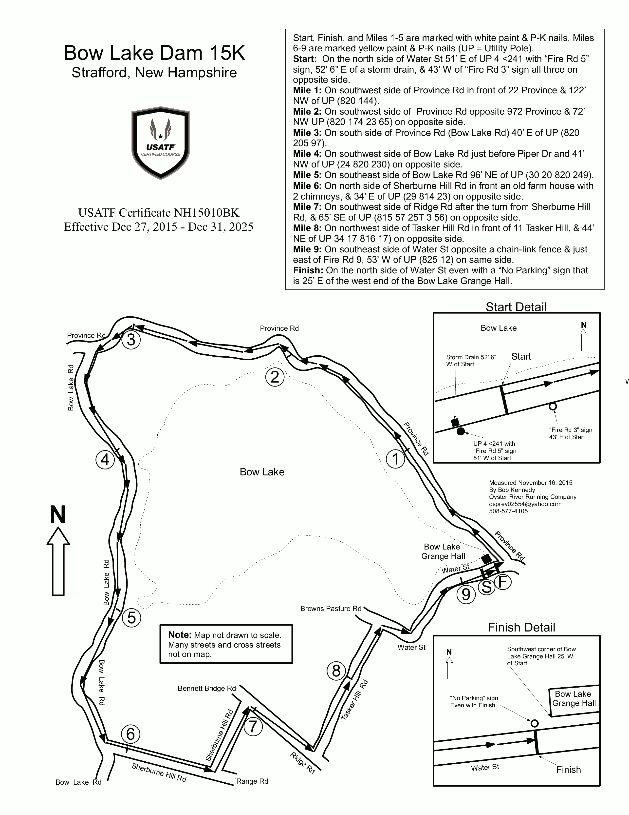 Bow Lake Dam 15K & 5K 2018 Granite State Race Services