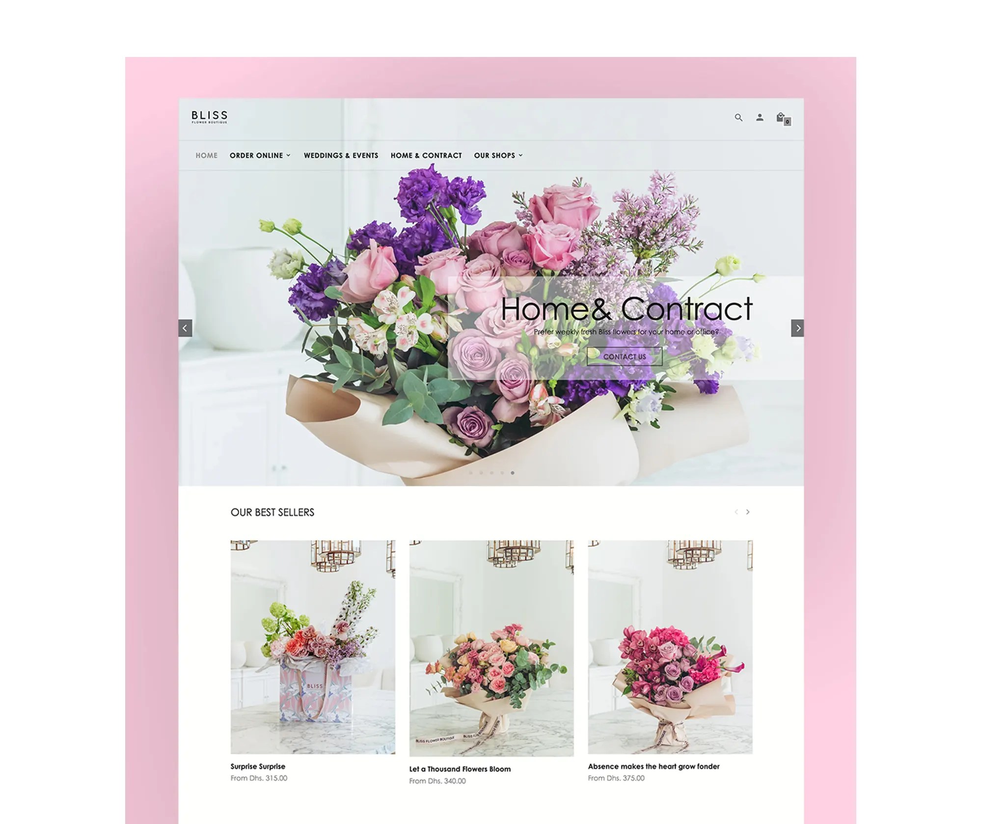 Bliss Flower Boutique Digital Marketing & SEO Client