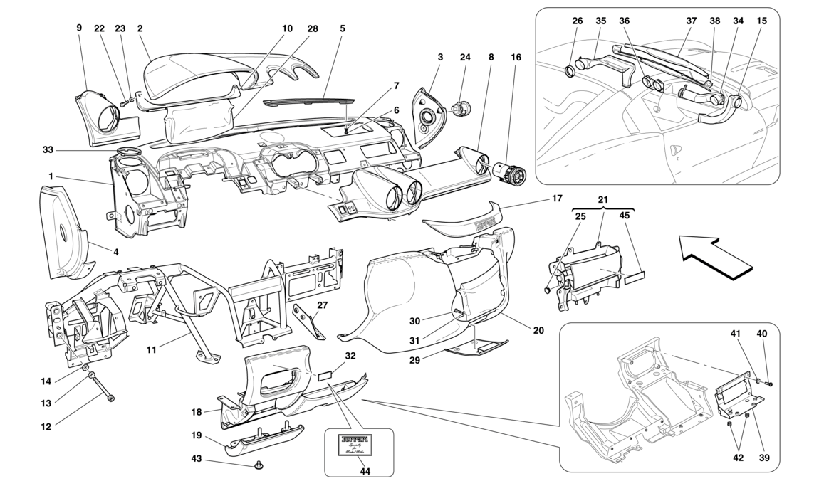 Complete Front Seat And Seat Belts Classic Ferrari Parts Schematics