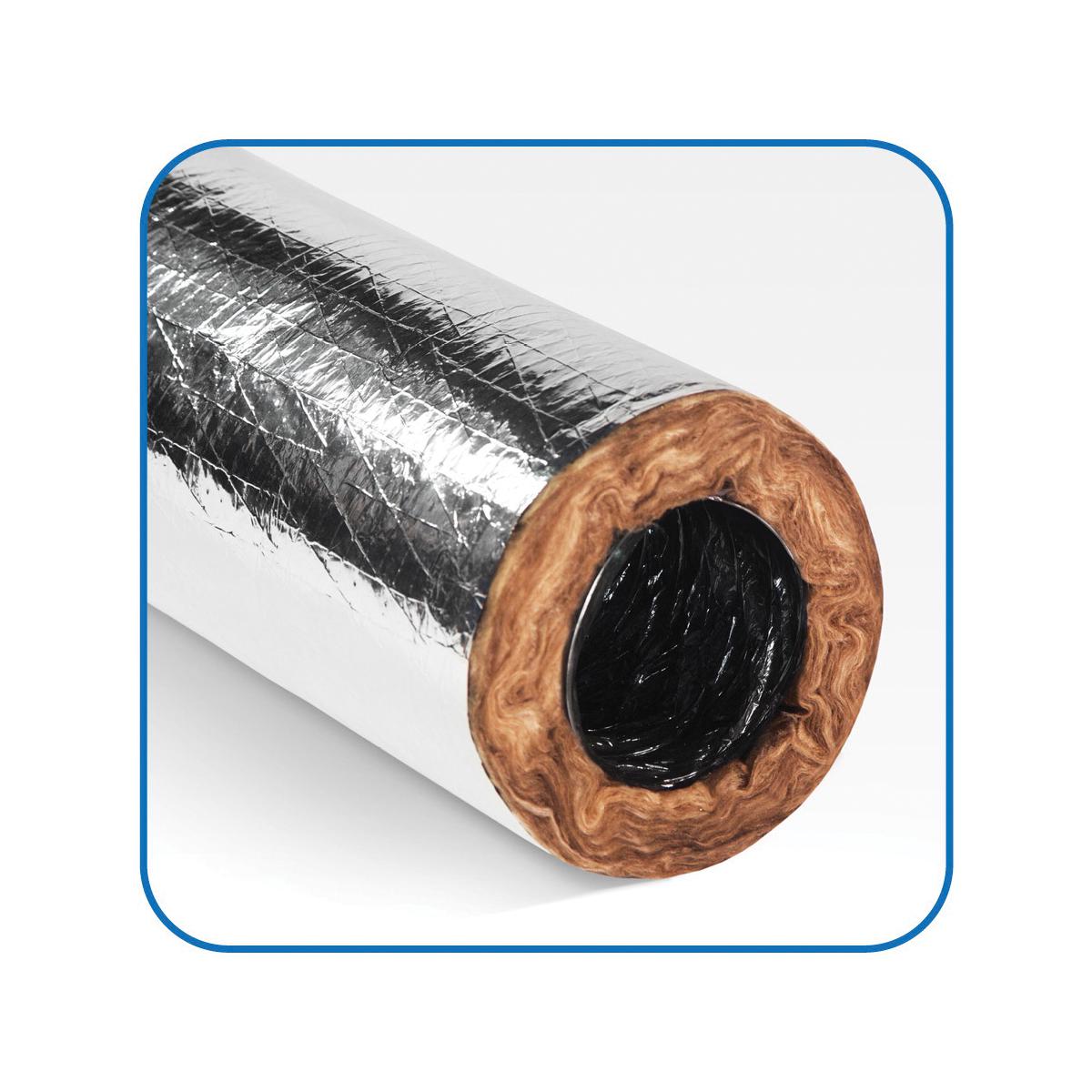 GTS 14" R8 x 25' Insulated Flex Duct Mylar Cover