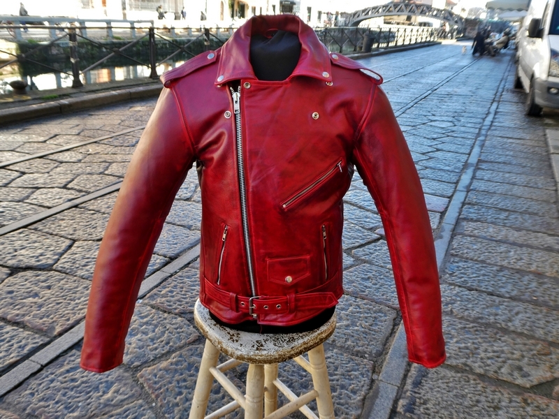 Giubbotto giacca chiodo pelle milano Guendj schott perfecto