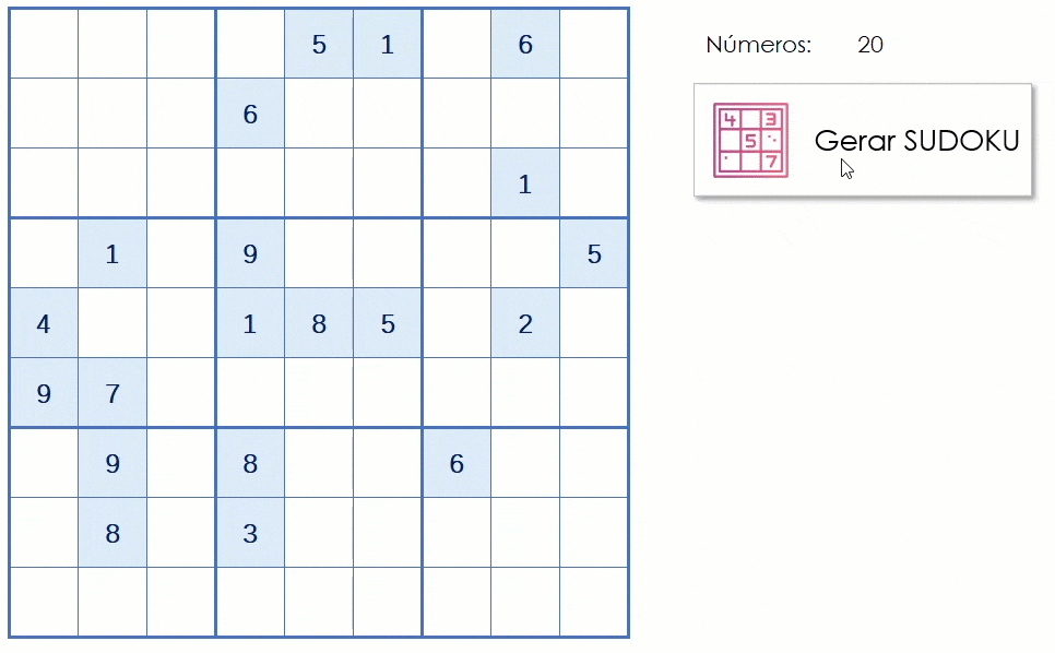 SUDOKU Excel Planilha de Geração de SUDOKU Guia do Excel