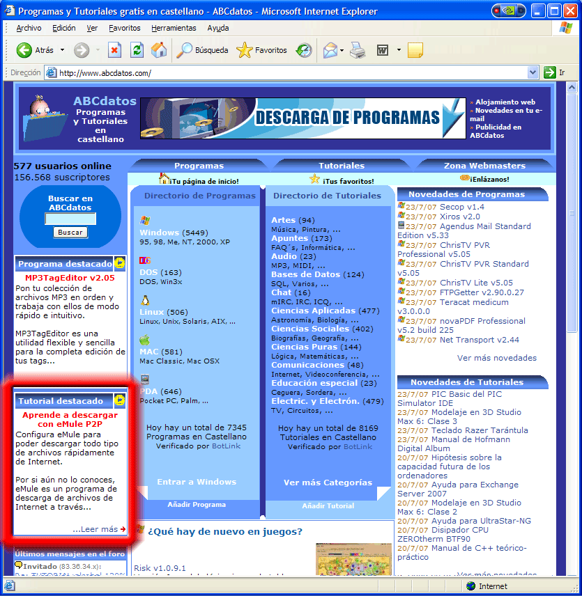 Guias y Tutoriales.es Tutoriales gratis de Informática