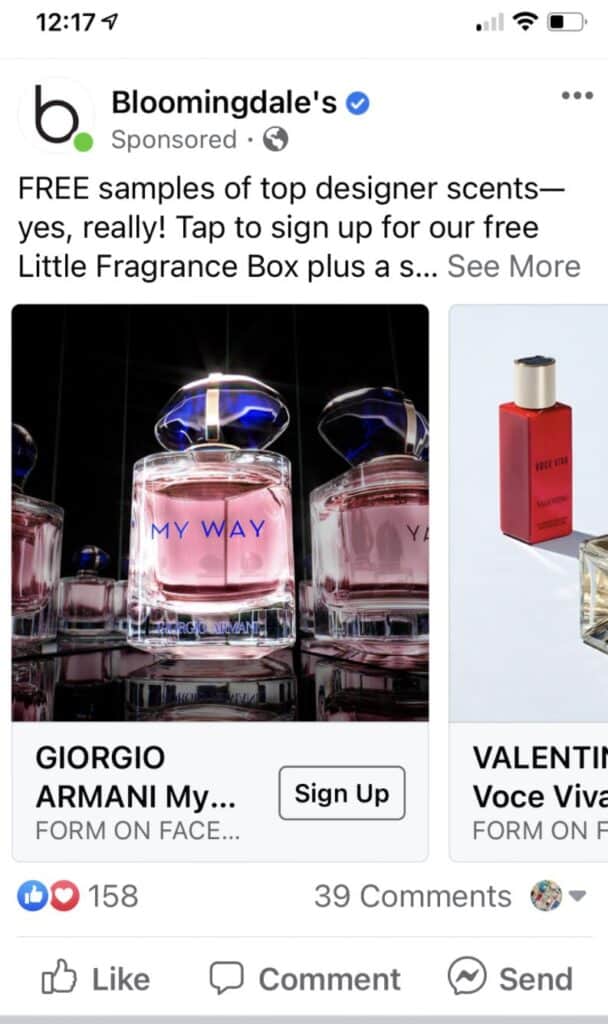 FREE Perfume Samples From Bloomingdales