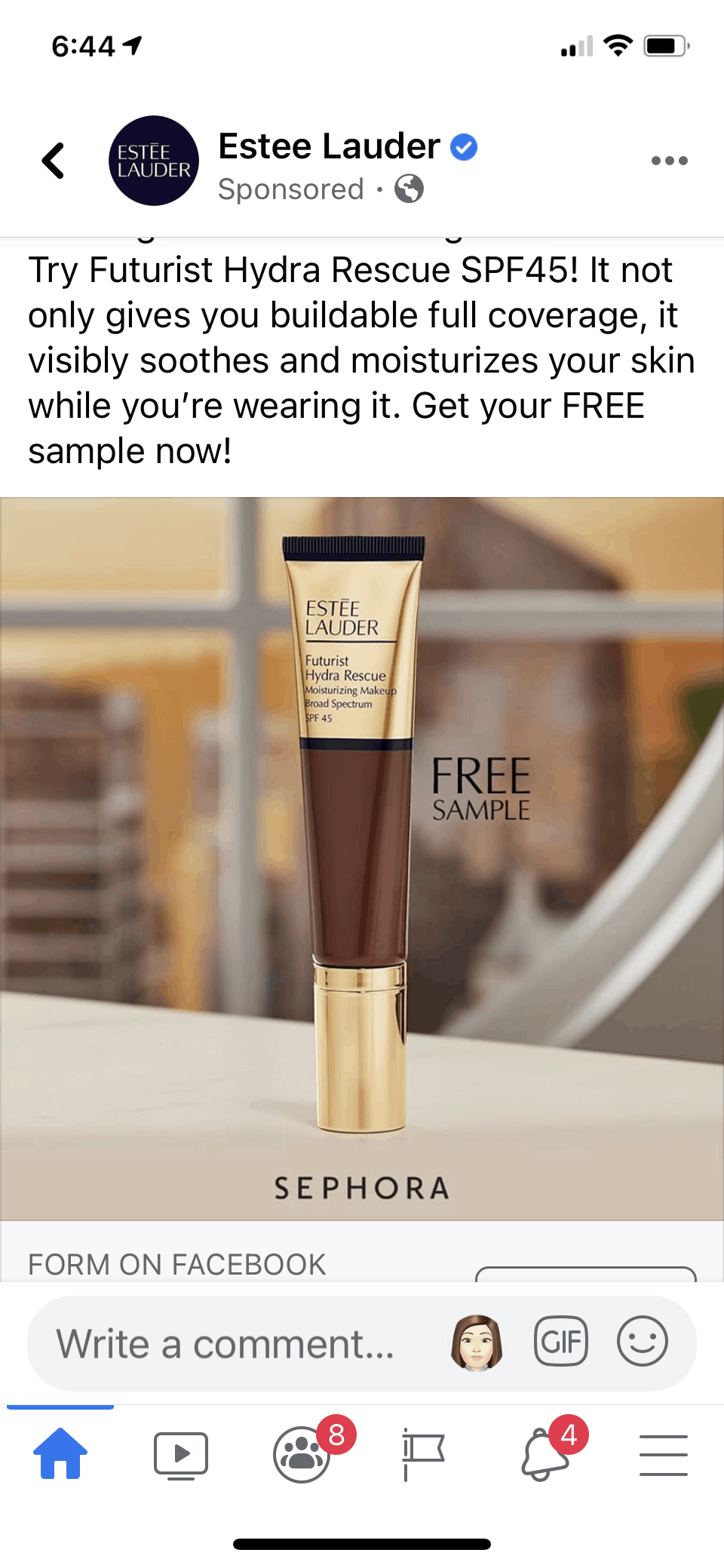 FREE Estee Lauder Foundation Sample