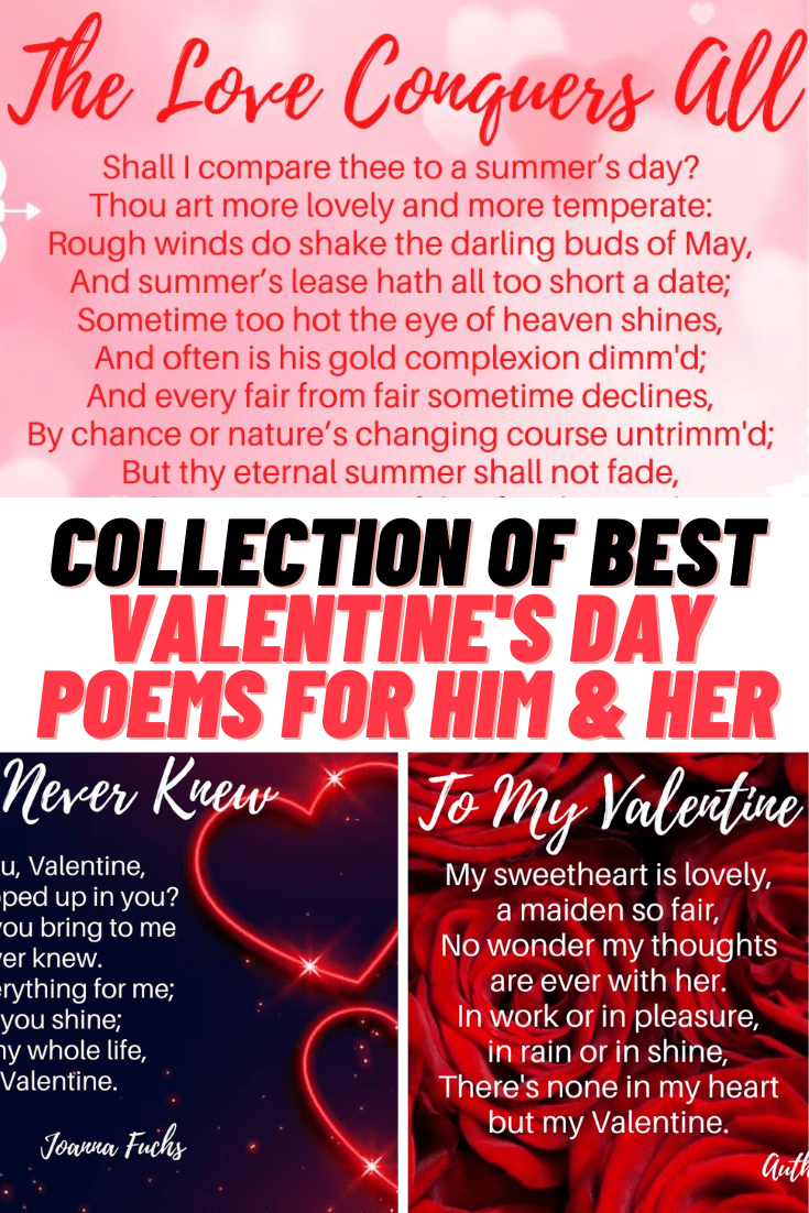 Collection of VALENTINE'S POEMS FOR HIM & HER