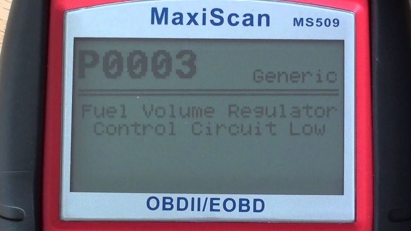 P0003 Code: Fuel Volume Regulator Control Circuit Low | Mechanic Guide