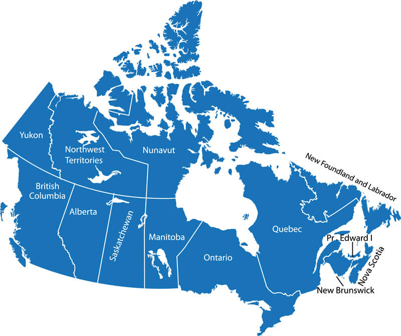 Canada Map - Guide of the World