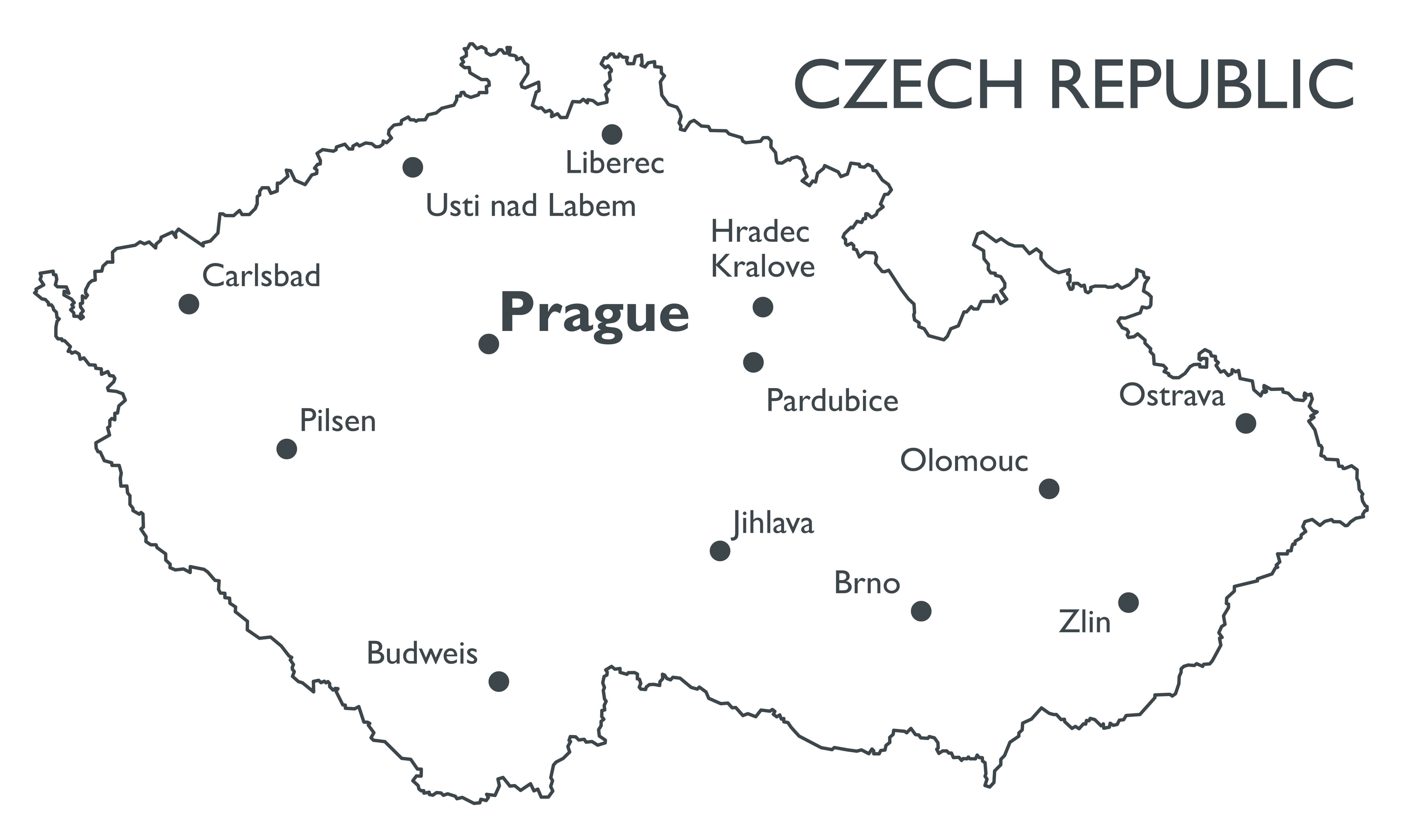Map of Czech Republic Guide of the World