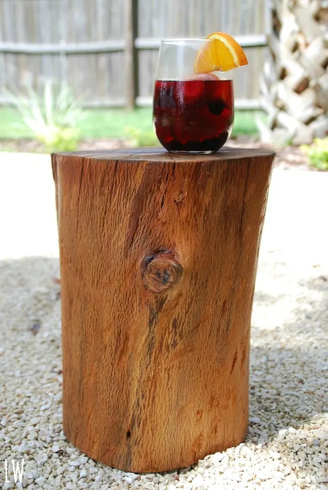 Make a Tree Stump Side Table Simply Designing with Ashley