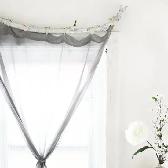Tree Branch Curtain Rod 15 DIY Tutorials Guide Patterns