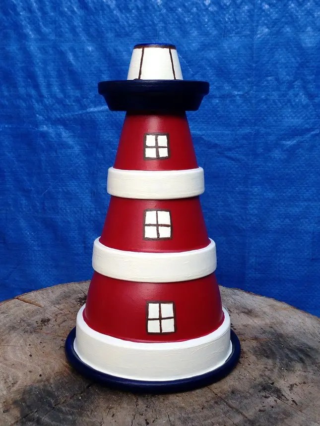 8 Simple Clay Pot Lighthouse Projects for Your Garden Guide Patterns