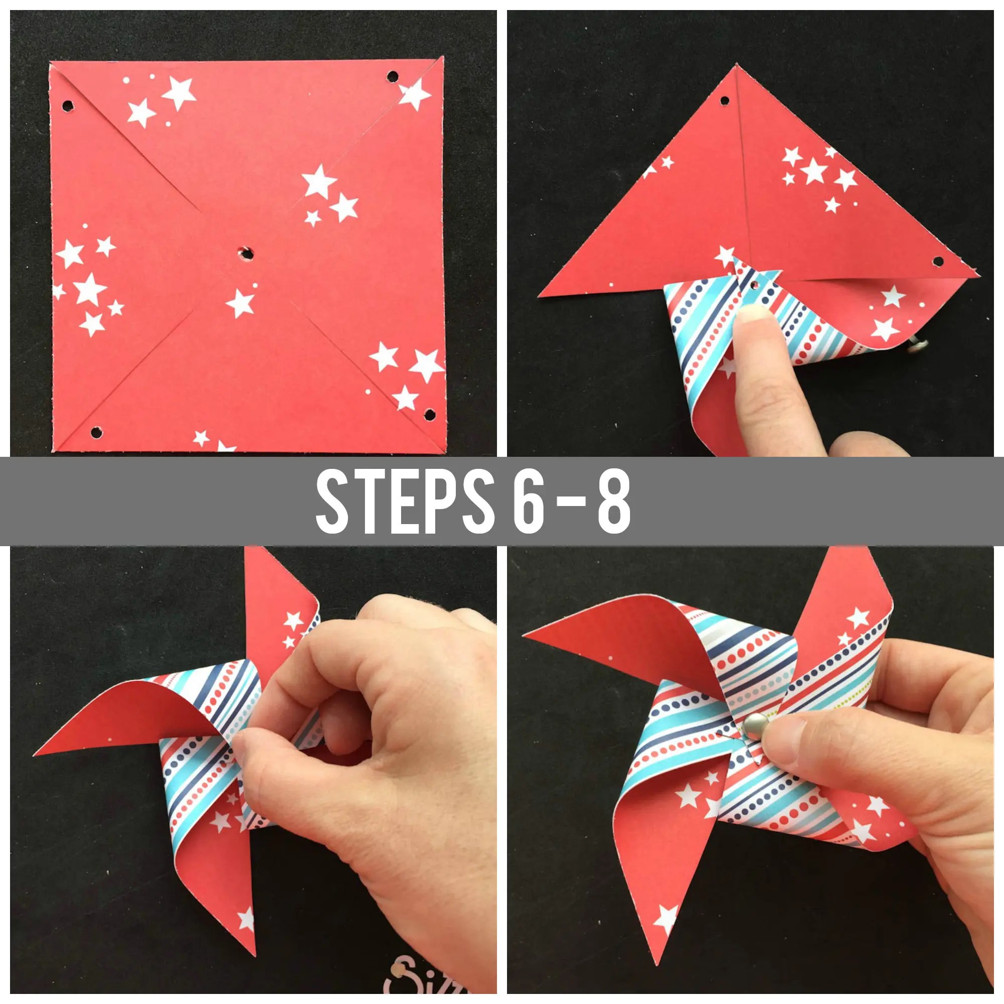 How to Make Paper Pinwheels {35 DIYs} Guide Patterns