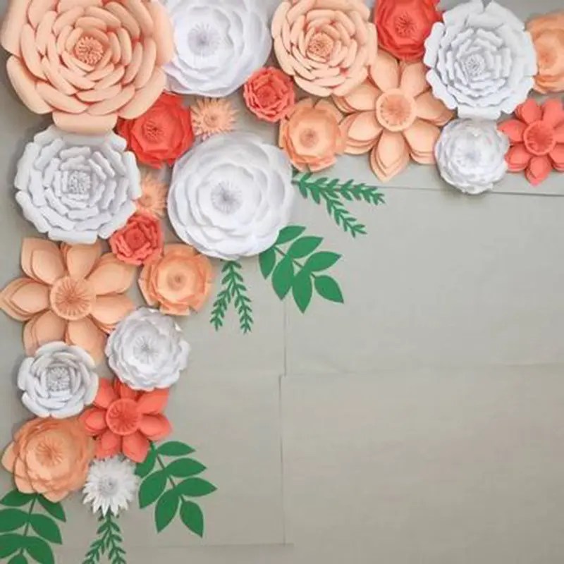 16+ Paper Flower Backdrop DIYs Guide Patterns