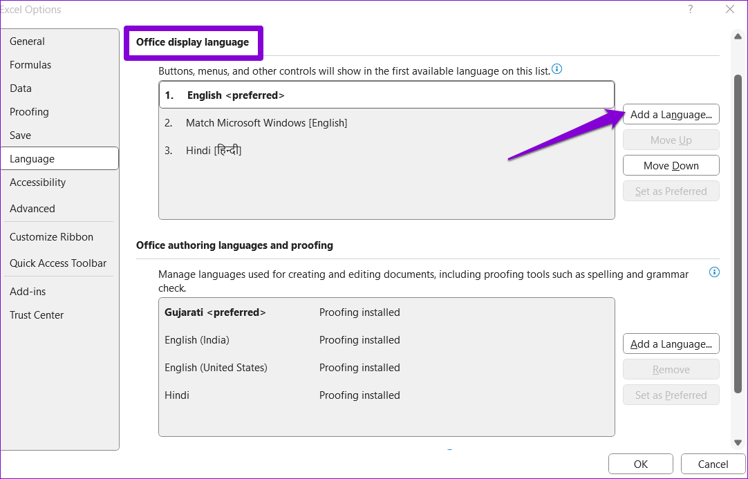 How to Change the Display and Authoring Language in Microsoft Excel