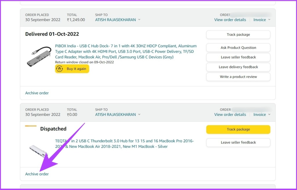 How to Archive Amazon Orders on Mobile and Desktop Guiding Tech