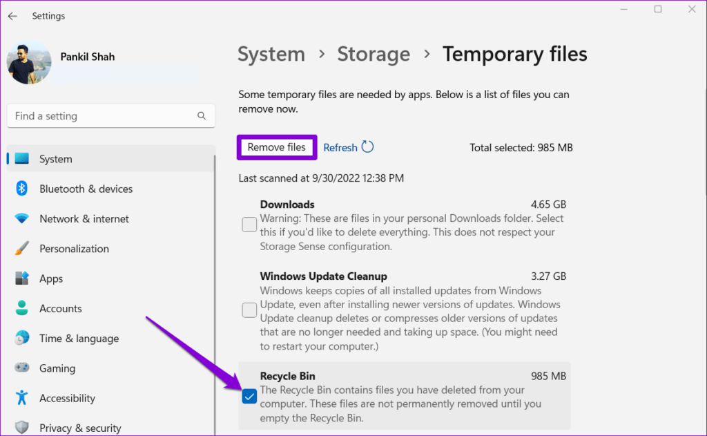 5 Ways to Empty Recycle Bin When You Can’t Delete Files in Windows 11 Guiding Tech