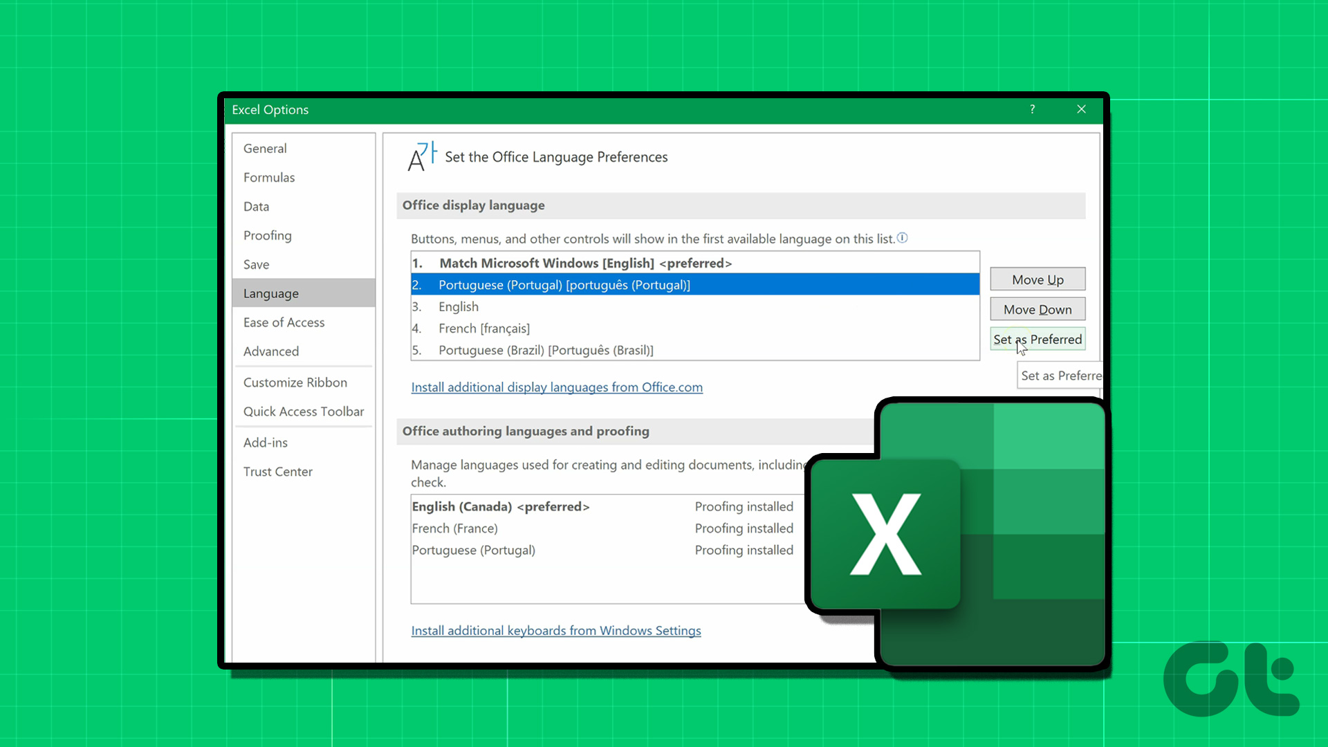 How to Change the Display and Authoring Language in Microsoft Excel